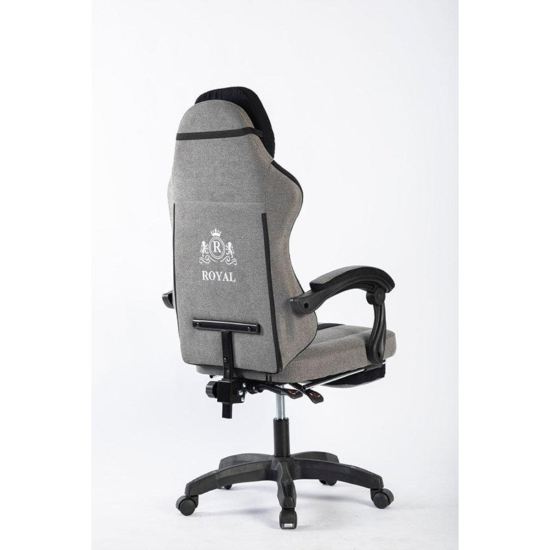 Royal Gaming Chair with Footrest – Grey/Black Royal Gaming Chair with Footrest – Grey/Black